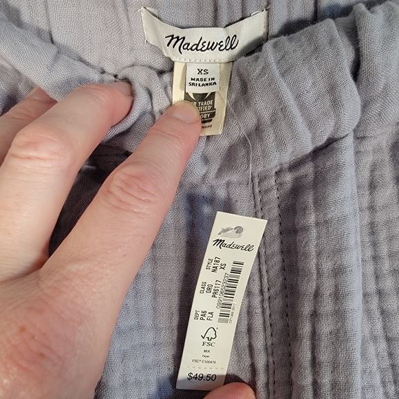 Madewell Pull-On Shorts in Lightspun, Light Purple, Size XS - Picture 3 of 10